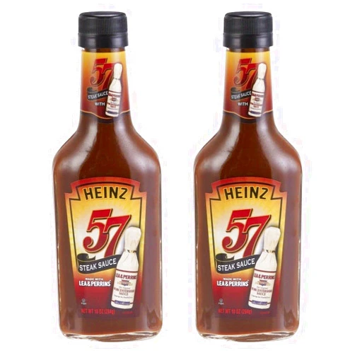 Generic 2 Pack Steak Sauce Heinz 57 with Lea & Perrins Worcestershire Sauce 10oz Bottle