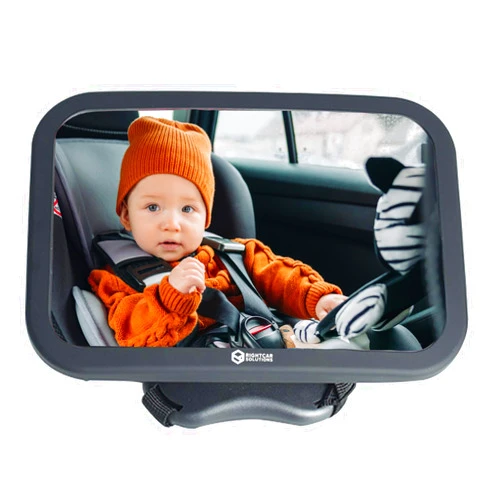 Rightcar Solutions Baby Car Mirror for Infant | Rear Facing Car Seat Mirror for Infant & Newborn | Shatterproof, Wide Crystal Clear View for Car journey | Universal Back Seat Mirror for Baby