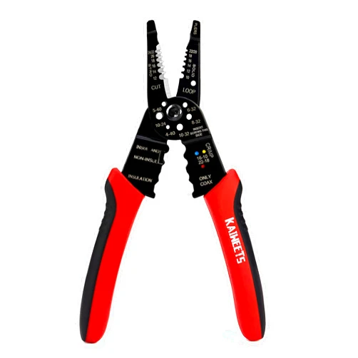 KAIWEETS Wire Stripper 10-22 AWG Wire Splicer Cable Stripper Multipurpose Wire Stripping Tool Electrical Wire Pliers with Screw Cutter
