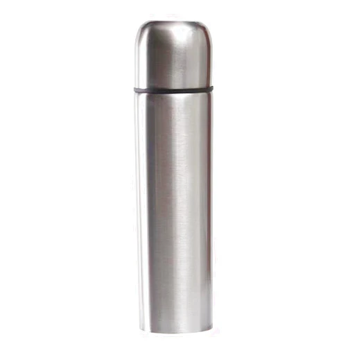 Generic Stainless Steel Thermal Bottle Thermos for Hot and Cold Drinks Travel Coffee Mug with Cup Water Flask Vacuum Insulated Tumbler 17 oz/500ml （Silver）