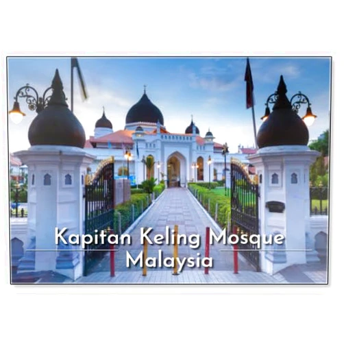 Photomagnet Keling Mosque After Sunset, Georgetown, Penang, Fridge Magnet