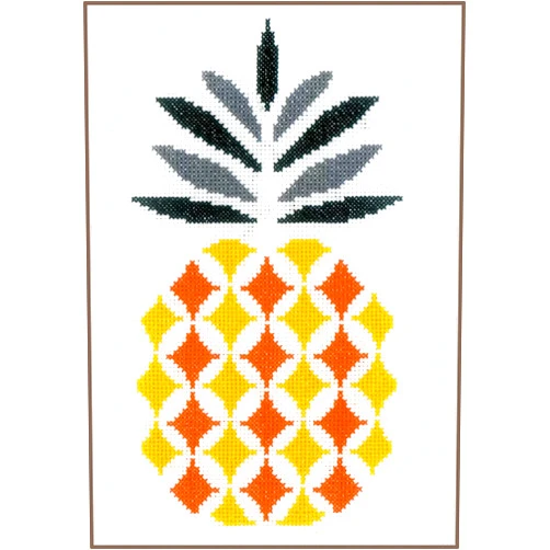 Vervaco Counted Cross Stitch Kit Pineapple 6.4