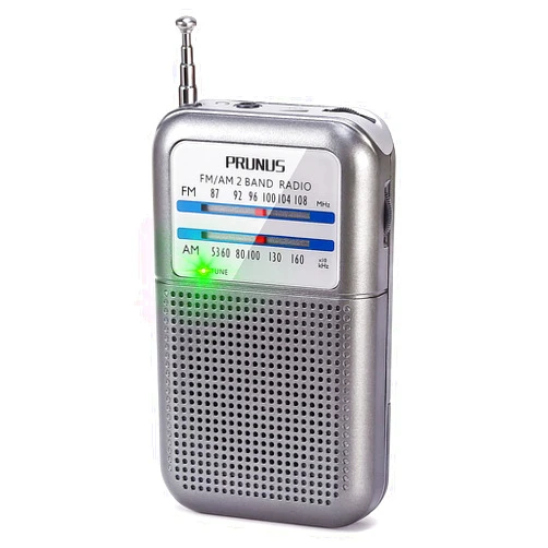 PRUNUS Pocket AM FM Radio Portable, Mini Transistor Radio with Excellent Reception, Tuning Knob with Signal Indicator, AAA Battery Operated for Walking and Jogging, DE333 by PRUNUS