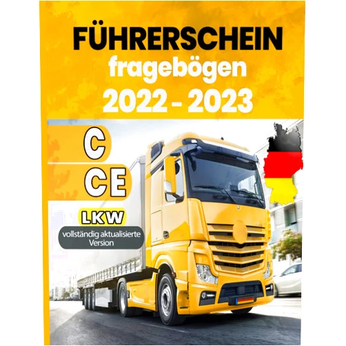 ADE FALKW Führerschein Fragebögen 2022-2023: LKW Fahrschule - Führerschein Klasse C , CE - Fahrschule Prüfungsbögen - Fahren Lernen C , CE - Übungsbögen Fahrschule (German Edition)