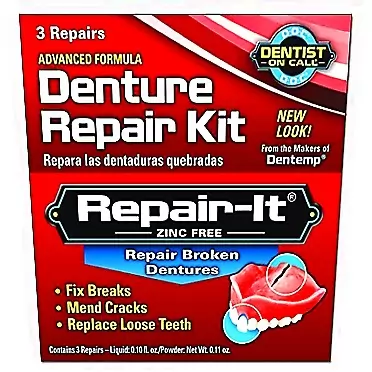 Dentemp Emergency Repair Kit Broken Dentures 3 repairs by The Miles Group