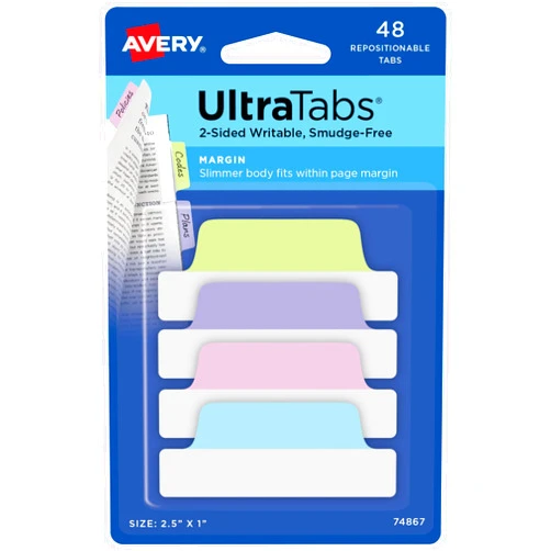 Avery Margin Ultra Tabs, 2.5