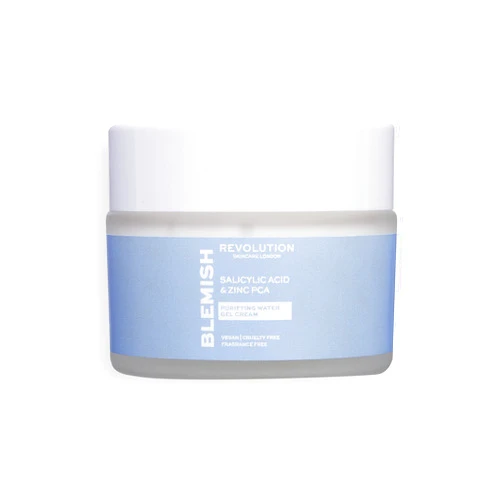 Revolution Skincare London Revolution Skincare Salicylic Acid & Zinc PCA Purifying Water Gel Cream, Removes Sebum & Trapped Dirt From Pores, Vegan & Cruelty-Free, 1.69fl.oz/50ml