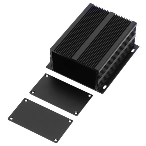 FTVOGUE Aluminum Alloy Project Box, DIY Electronics Power Junction Case, Enclosure Amplifier Housing for Circuit Board, Matte Black, 53 x 116 x 130mm