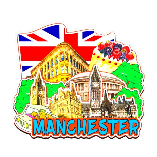 Orlybar Orlaybar Manchester UK Decorative Magnet 3D Refrigerator City Travel Souvenir Tourist Gifts Handmade Craft Fridge Magnet Home Decoration -4740