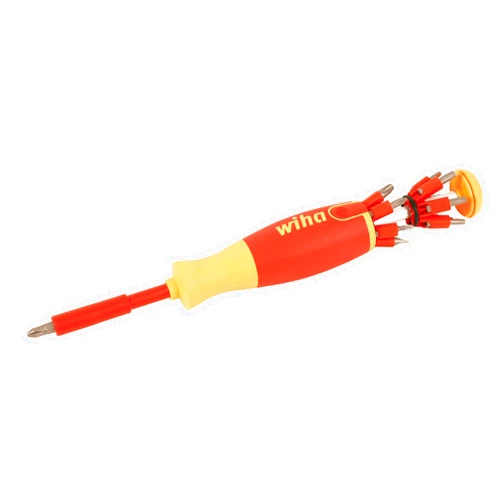 Wiha 38051 Insulated Pop-Up Bit Holder Set Slotted, Phillips, Square, Torx 14 pc. Set