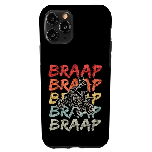 Retro Quad Biking Gift Idea For Men Women Kids iPhone 11 Pro Vintage Braap Quad Biker Gift I ATV Four Wheeler Quad Bike Case