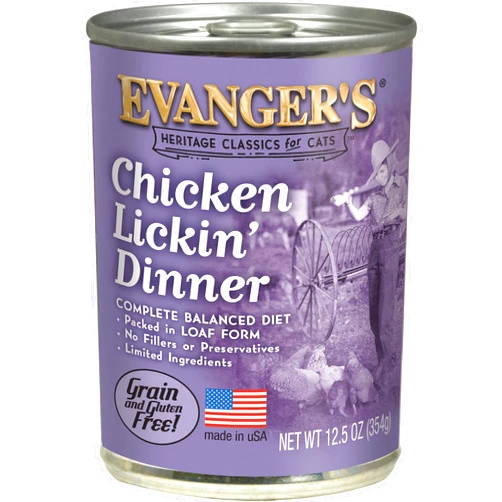 Evanger's Heritage Classic Chicken Lickin' Dinner for Cats - 12, 12.5 oz cans