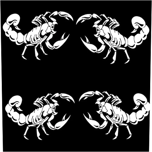 DDmoby 4 Pcs 3D Scorpions Car Hood Stickers Front Cover Emblem Decals Badge Auto Body Vinyl Stickers 11