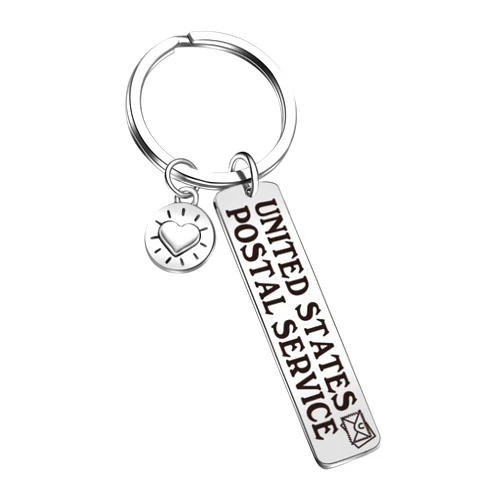 JIUSHUN Post Office Keychain Postman Keychain Postman Retirement Jewelry Office Party Gift Colleague Gift