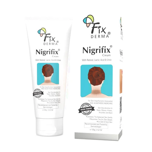 FIXDERMA Nigrifix Cream for Acanthosis Nigricans with Lactic Acid | Dermatologist Tested Retinol Cream | Useful for Dark Body Parts like Neck, Ankles, Armpits & Elbows –3.52 FlOz