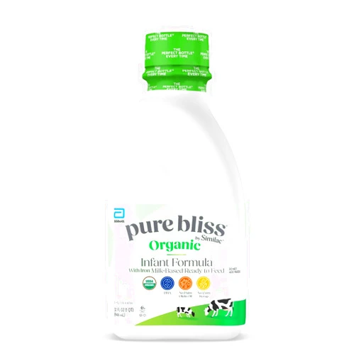 Similac Pure Bliss by Similac Organic Infant Formula, Easy to Digest, USDA-Certified Organic, Ready to Feed, 32-fl-oz Bottle
