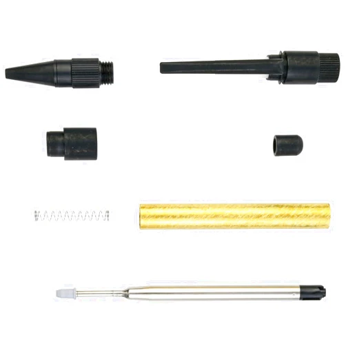 Penn State Industries PKKPENBE Stratus Click Ballpoint Pen Kit Woodturning Project (10pack in Black Enamel)