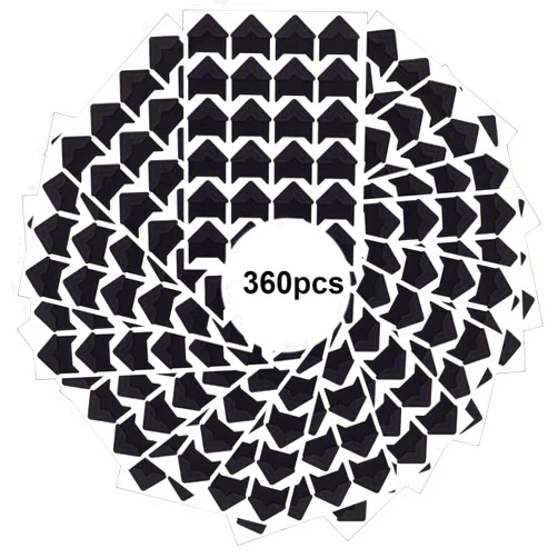 Taocar Black Photo Corners Self Adhesive Stickers,360piece Acid Free Photo/Picture Mounting Corners for DIY Scrapbook, Photo Album, Picture Frames, Memory Books, Journal