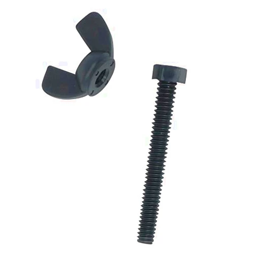 Coiltek 6.35mm Black Nut & Bolt Set for Metal Detector Coil N01-0001