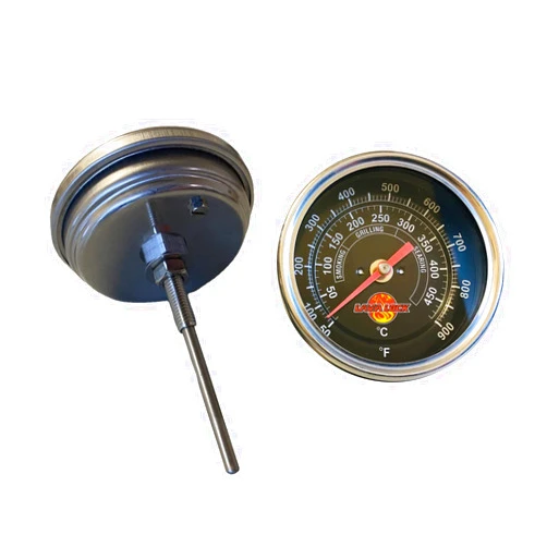 LavaLock Black Face BBQ Grill Thermometer 50F-900F High Temp Range Heavy Duty Premium Quality Smoker Thermo 2 Inch or 3