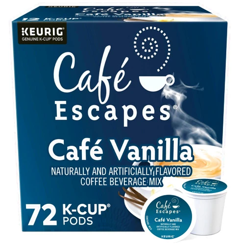 Café Escapes Cafe Escapes Cafe Vanilla Keurig Single-Serve K-Cup Pods, 72 Count