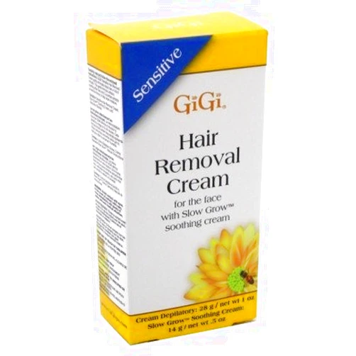 Gigi Hair Removal Cream For Face 1oz With Slow Grow Cream (2 Pack)