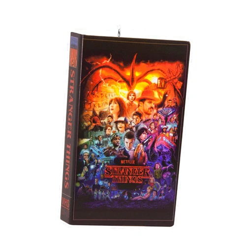 Hallmark Netflix Stranger Things TV Show Retro Video Cassette Case Plastic, Christmas Ornament