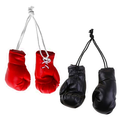 Dofaxgo 2 Pairs Miniature Mini Boxing Gloves,Hanging Boxing Bag Gloves Decorative Boxing Toys for Car Mirror Christmas Decor
