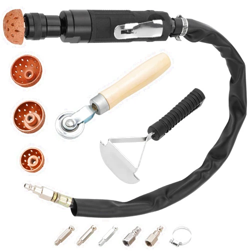 Racewill Air Tire Repair Polish Patch Tools, Include 2500rpm Low Speed Air Tire Buffer Tire Inner Liner Scrapper Patch Roller Tungsten Steel Buffing Wheel