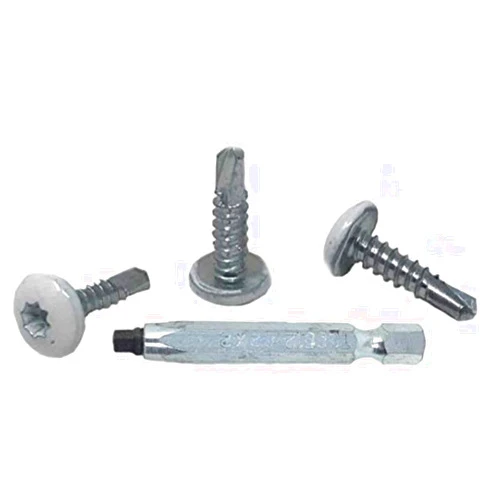 LandCamp #10 x 3/4 Inch Self Tapping Sheet Metal Screws, White, DBL SQ #2 Head Bit Included, Cargo Trailer Self Tapping Screws, Exterior RV Skin Fasteners, Enclosed Trailer Repair Screws, 250 Pack by LandCamp