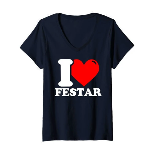 I heart festar first name I love festar given name V-Neck T-Shirt