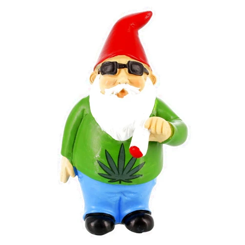 Gnometastic Mini Gnomes - Smoking Gnome, 3.5 inch Hippie Gnome for Fairy Garden, Indoor Outdoor Funny Garden Gnomes Decoration for Yard, Planter, Lawn Ornament, Patio and Home Decor