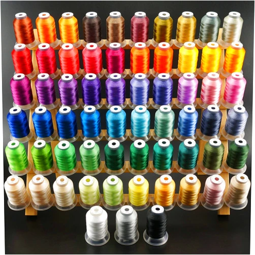 New brothread 63 Brother Colors Polyester Embroidery Machine Thread Kit 500M (550Y) Each Spool for Brother Babylock Janome Singer Pfaff Husqvarna Bernina Embroidery and Sewing Machines