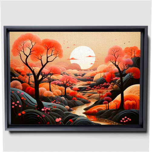 StoreUSA97 Landscape Illustrations In Pink, Abstract Prints, Wales Art, Welsh Print, Home Décor Wall Giclee, Nature Print, Elan Valley Art, Nature Wall Art, Wall