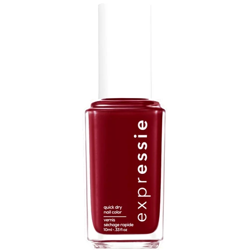 Essie expressie, Quick-Dry Nail Polish, 8-Free Vegan, Deep Burgundy, Not So Low-key, 0.33 fl oz