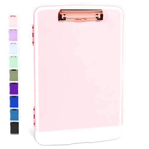 Sooez Clipboard with Storage, High Capacity Nursing Clipboard with Pen Holder, Clip Boards 8.5x11 with Storage, Low-Profile Clip, Lightweight Plastic Clipboard for Teachers, Lawers, Office Workers