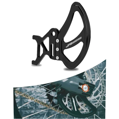 JFG RACING Sur Ron Motorcycle Rear Brake Disc Guard Aluminum Disc Brake Protector For Sur Ron X/S, X160 / X260 Dirt Bike BLACK