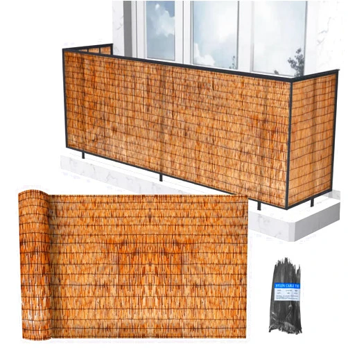 ZGDXPLA Natural Reedhead Rolls 3x5ft 4x10ft 5x20ft 6x16.4ft Outdoor Privacy Fence Bamboo Fence Easy to Install for Garden Balcony Outdoor Patio Backyard Divider Decorative