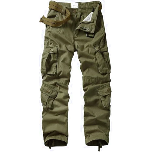 GSGGIG Men's Cargo Pants, Casual Outdoor Camo Pants, Relaxed Fit Work Pants with Multi Pockets