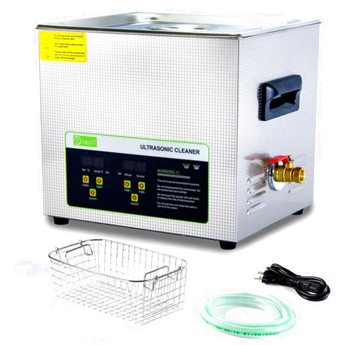 ONEZILI Ultrasonic Cleaner,10L 240W Ultrasonic Carburetor Cleaner, Industrial Ultrasound Cleaner Machine with 300W Heater Timer for Cleaning Carburetor Jets Parts Jewelry Watches Glasses