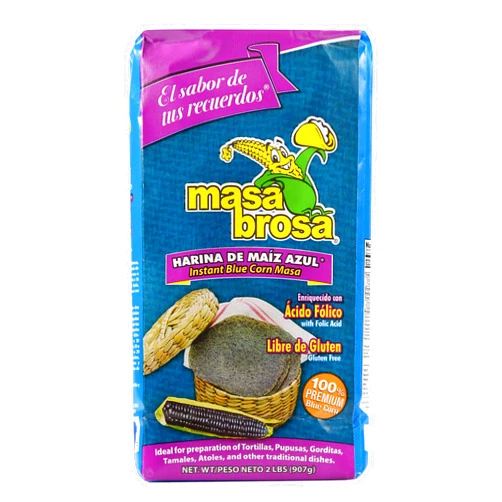 Masabrosa Blue Corn Masa Flour Harina Azul Premium Quality 100% natural Gluten free 2 pounds