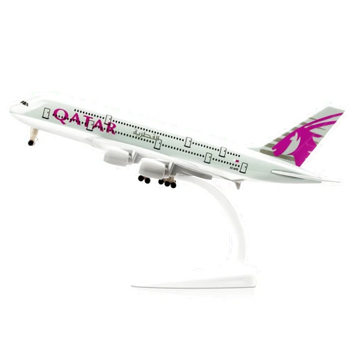 Lose Fun Park 1/300 Diecast Airplanes Model Qatar A380 Model Plane for Collections & Gifts