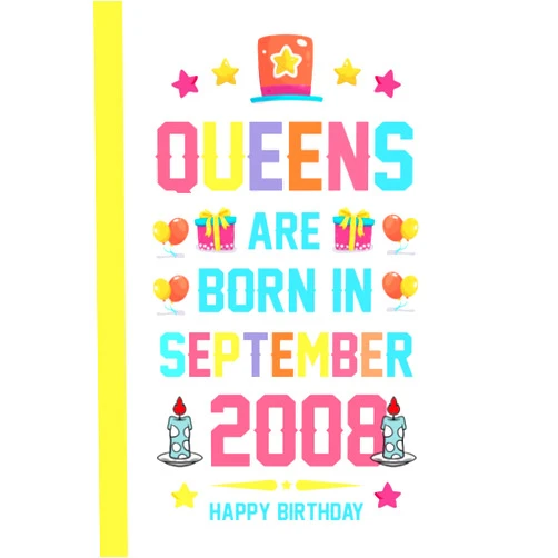 Sara Born in September Zikow Queens Are Born in September 2008 Notebook: 15th Birthday Gifts for Women | Personalized Gifts for Her Birthday | Happy 15th Birthday for September ... | Best Friend Gifts for Women Birthday Unique