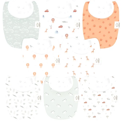 KeaBabies 8-Pack Organic Baby Bibs for Girls & Boys - Teething Baby Bib, Baby Boy Bibs, Baby Girl Bibs, Newborn Bibs, Baby Drool Bibs for Infant, Toddler, Bibs for Baby Boy, Bibs for Baby Girl (Wilderness)