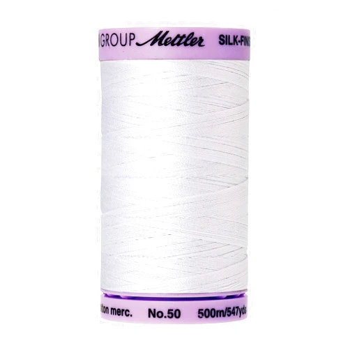 Mettler Silk-Finish Cotton Thread 50 wt. 547 Yd / 500 M Spool