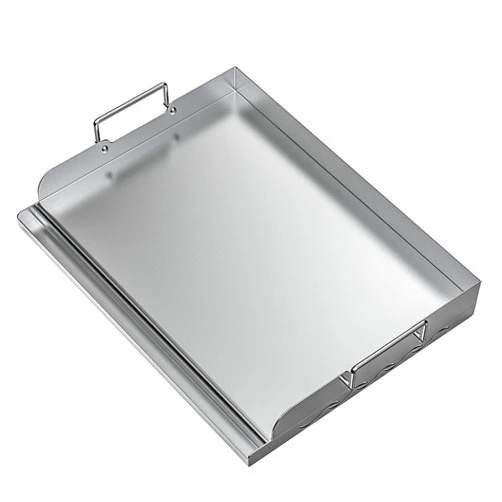 Skyflame Universal Stainless Steel Griddle Flat Top Plate with Even Heating Bracing for BBQ Charcoal/Gas Grills, Camping, Tailgating, and Parties 17