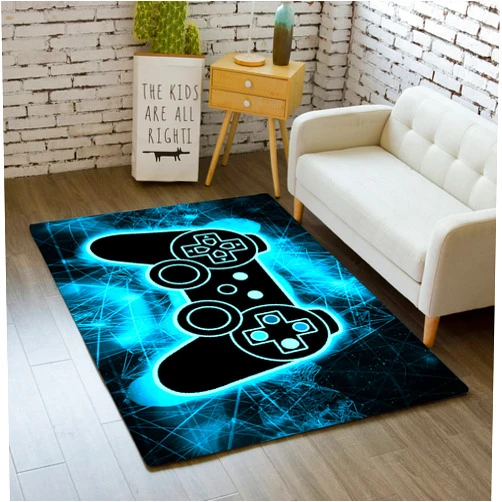 BATATADOCE Gaming Video Game Area Rugs for Boys Teens Modern Cool Tech Style Gaming Room Home Decor Gamer Controller Gamepad Pattern Area Rug Floor Carpet Bathroom Mat for Leisure/Living/Bedroom