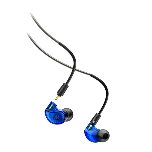 MEE audio M6 PRO In Ear Monitor Headphones for Musicians, 2nd Gen Model With Upgraded Sound, Memory Wire Earhooks & Replaceable Cables, Noise Isolating Professional Earbuds, 2 Cords Included (Blue)