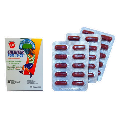 CHERIFER Capsule with Zinc, Double Chlorella Growth Factor & Taurine PGM 10-22 (30 Capsules)