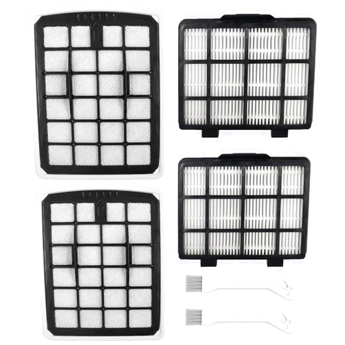 Lichelete 4 Pack HEPA Filters Replacement Parts for EUREKA NEN180 / NEN186BL Bagless Canister Vacuum Cleaner Accessories Include 2 Dust Cup Filters Element & 2 HEPA Filters